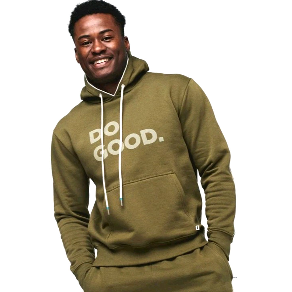 Cotopaxi Mens Small Graphic Hoodie‎ Sweatshirt Outdoor Hiking Green DO GOOD